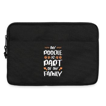 Mein Poodle Teil der Familie - Laptoptasche 13" - Schwarz - Vorne