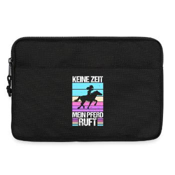 Reiten Pferdeliebhaber Reiterhof Pferde - Laptoptasche 13" - Schwarz - Vorne