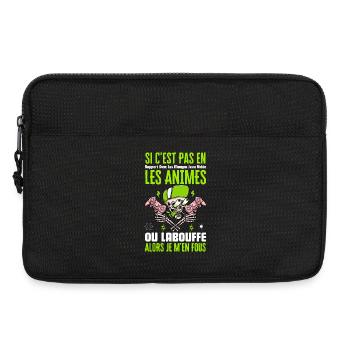 Si C'est Pas En Rapport Avec Les Mangas Jeux Vidéo - Sacoche pour ordinateur portable 13 pouces - noir - Devant