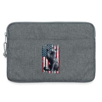 Chat Bleu Russe Américain Bleu Russe - Sacoche pour ordinateur portable 13 pouces - gris chiné - Devant