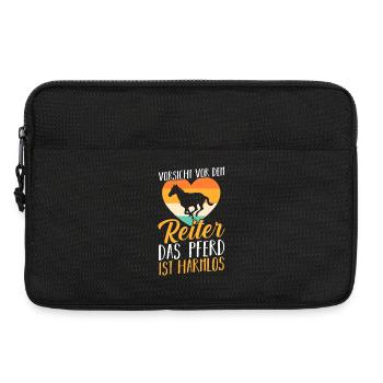 Reiten Pferdeliebhaber Reiterhof Pferde - Laptoptasche 13" - Schwarz - Vorne
