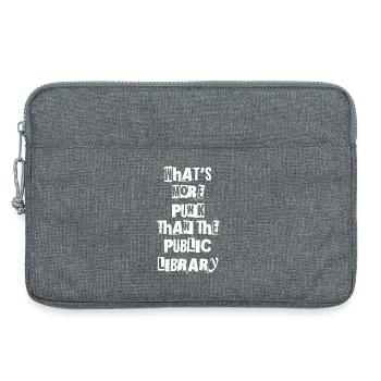 Was ist punkiger als die öffentliche Bibliothek? I - Laptoptasche 13" - Grau meliert - Vorne