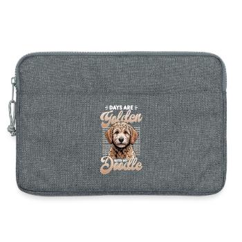 Race de chien Goldendoodle - Sacoche pour ordinateur portable 13 pouces - gris chiné - Devant