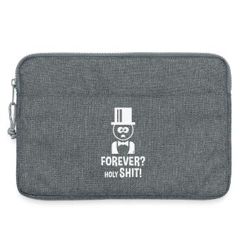Bräutigam: Forever? Holy Shit! (Hochzeit JGA / W) - Laptoptasche 13" - Grau meliert - Vorne
