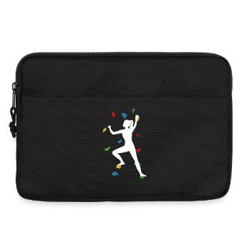 Kletterwandfrau weiß – Klettergeist - Laptoptasche 13" - Schwarz - Vorne