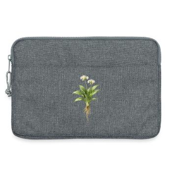 Bärlauch Pflanze Botanisches Design - Laptoptasche 13" - Grau meliert - Vorne