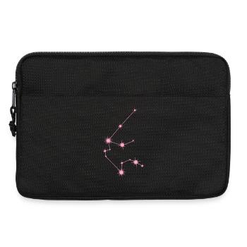Aquarius Star Constellation Zodiac Pastel Pink - Laptop bag 13" - black - Front