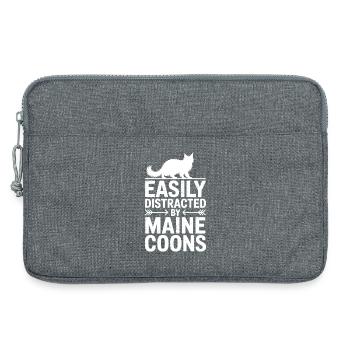 Maine Coon Dictons, blague sur chat, cadeau Maine Coon - Sacoche pour ordinateur portable 13 pouces - gris chiné - Devant