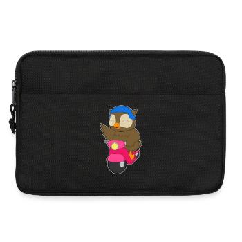 Eule Motorroller - Laptoptasche 13" - Schwarz - Vorne