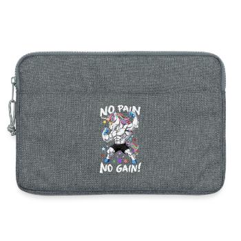 Licorne puissante, sans douleur, sans gain de forme - Sacoche pour ordinateur portable 13 pouces - gris chiné - Devant