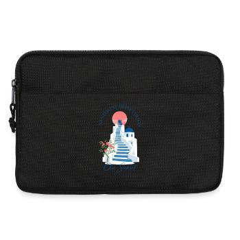 Romance Gift, Santorini Honeymoon Oia Sunset Steps - Laptoptasche 13" - Schwarz - Vorne