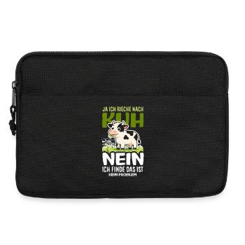 Ja Ich Rieche Nach Kuh Bauer Landwirt Spruch - Laptoptasche 13" - Schwarz - Vorne