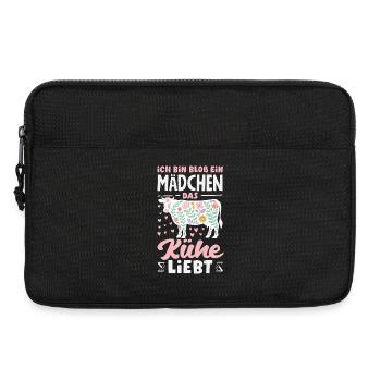 Ich Bin Bloß Ein Mädchen Das Kühe Liebt Kuh - Laptoptasche 13" - Schwarz - Vorne