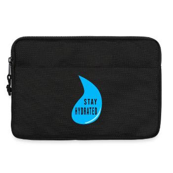 Stay Hydrated Water Drop Design – Fitness Quote - Laptoptasche 13" - Schwarz - Vorne