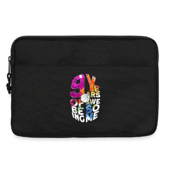 9 YEARS OF BEING AWESOME BASKETBALL 9. GEBURTSTAG - Laptoptasche 13" - Schwarz - Vorne