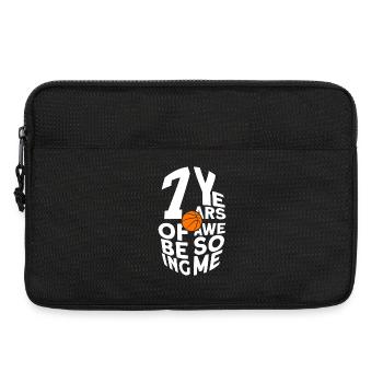 7 ANS À ÊTRE GÉNIAL BASKET 7E ANNIVERSAIRE - Sacoche pour ordinateur portable 13 pouces - noir - Devant