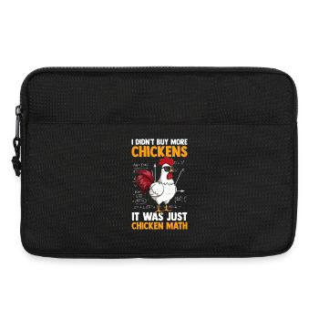 Farmer Rooster Flock Poultry Math Chicken - Laptoptasche 13" - Schwarz - Vorne