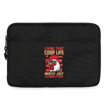Farmer Rooster Flock Poultry Chicken - Laptop bag 13" - black - Front