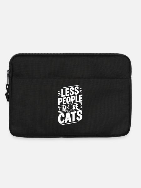 Weniger Menschen Mehr Katzen - Laptoptasche 13" - Schwarz