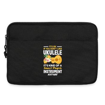 Funny Ukulele Designs and Sayings - Laptop bag 13" - black - Front