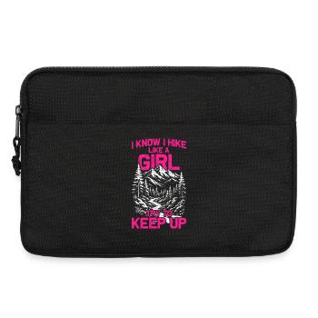 Hike like a girl Hiking Mountains Mountaineering - Laptop bag 13" - black - Front