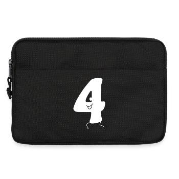 Funny Four : Minimal Numeral 4 | Quatrième - Sacoche pour ordinateur portable 13 pouces - noir - Devant