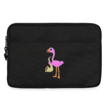 Flamingo Musiker Saxophon Musik - Laptoptasche 13" - Schwarz - Vorne