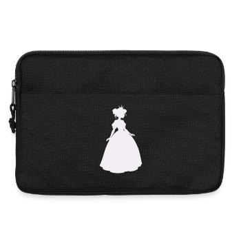 Silhouette de princesse en robe de bal - Sacoche pour ordinateur portable 13 pouces - noir - Devant