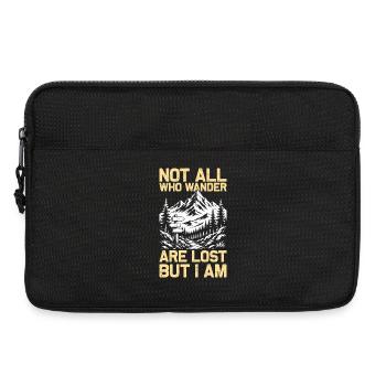 Not all who wander Hiking Mountains Mountaineering - Laptop bag 13" - black - Front