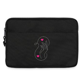 Tender Love: Hands & Hearts Design - Laptop bag 13" - black - Front
