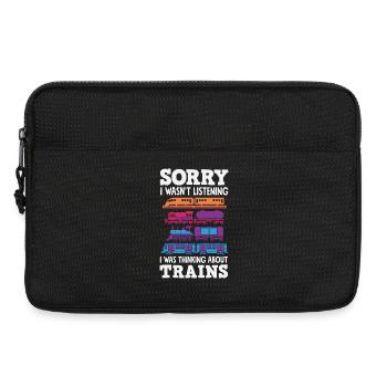 Je n’ai pas écouté. J’ai pensé à l’humour drôle des trains. - Sacoche pour ordinateur portable 13 pouces - noir - Devant