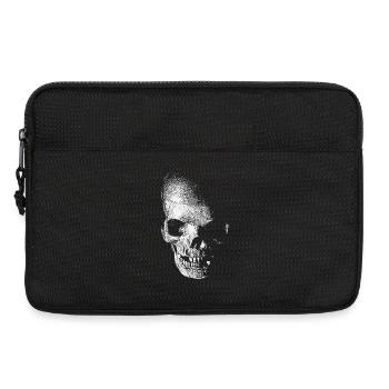 white skull - weißer totenkopf pirat - Laptoptasche 13" - Schwarz - Vorne