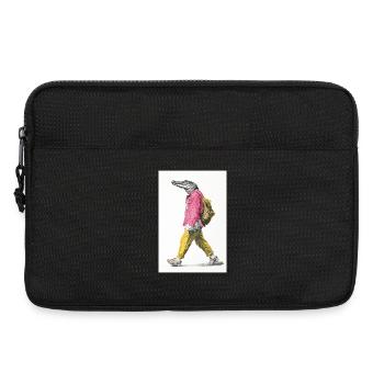 Alligator im Straßenstil mit Rucksack - Laptoptasche 13" - Schwarz - Vorne