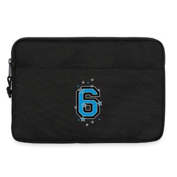 The number 6 and Stars - Laptop bag 13" - black - Front