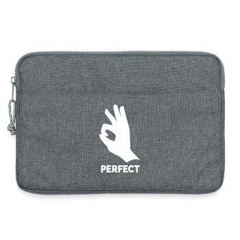 Signe parfait de la main – Symbole OK - Sacoche pour ordinateur portable 13 pouces - gris chiné - Devant