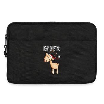 Merry Christmas Rentier - Weihnachten - Geschenk - Laptoptasche 13" - Schwarz - Vorne