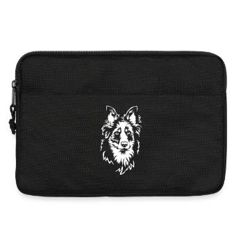 Gelbbacke Kopf "Black Editition" - Laptoptasche 13" - Schwarz - Vorne