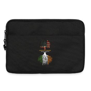 American Grown Irish Roots Drapeau de l’Irlande - Sacoche pour ordinateur portable 13 pouces - noir - Devant