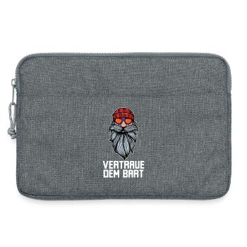 Humorous Beard Goatbeard Statement Beard Hairstyle - Laptop bag 13" - heather grey - Front