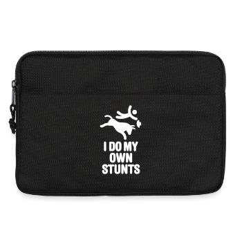 Funny Rodeo Riders, I do my own stunts, Cowboy - Laptop bag 13" - black - Front