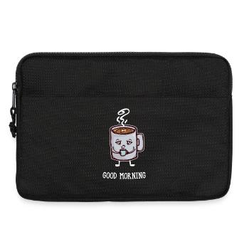 Kaffeeliebhaber Frühstück Kaffee Trinken Spruch - Laptoptasche 13" - Schwarz - Vorne