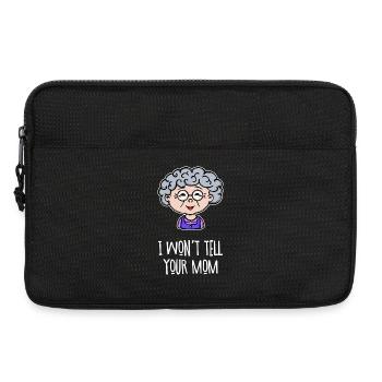 Grandmother Grandma Old Woman Glasses Funny Statement - Laptop bag 13" - black - Front