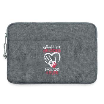 Enkelkind Großmutter Oma Lieblingsoma Statement - Laptoptasche 13" - Grau meliert - Vorne