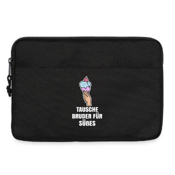 Eis Humorvoll Statement Süßigkeiten Nachspeise - Laptoptasche 13" - Schwarz - Vorne