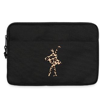 Ballerina Leopard Ballet Dancer Cadeau - Sacoche pour ordinateur portable 13 pouces - noir - Devant