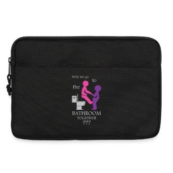 Why women go to the bathroom together - Laptop bag 13" - black - Front