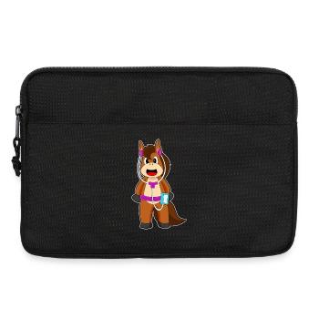 Horse Headphones Music - Laptop bag 13" - black - Front
