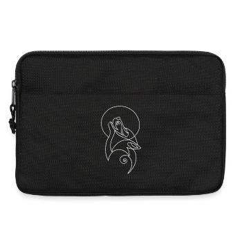 Esquisse du loup blanc - Sacoche pour ordinateur portable 13 pouces - noir - Devant