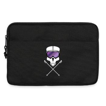 Ski-Schädel - Laptoptasche 13" - Schwarz - Vorne