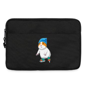 Hamster Ice Skating Skates - Laptop bag 13" - black - Front